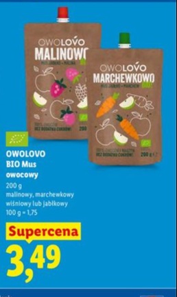 BIO mus owocowy