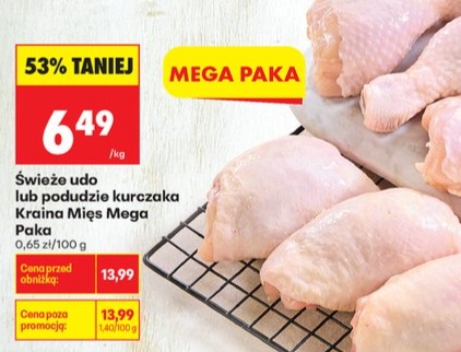 świeże udo lub podudzie kurczaka