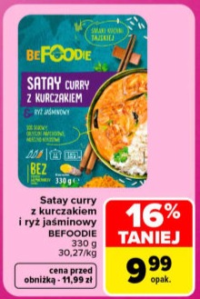 Satay curry z kurczakiem i ryż jaśminowy