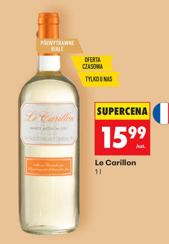 Wino białe półwytrawne