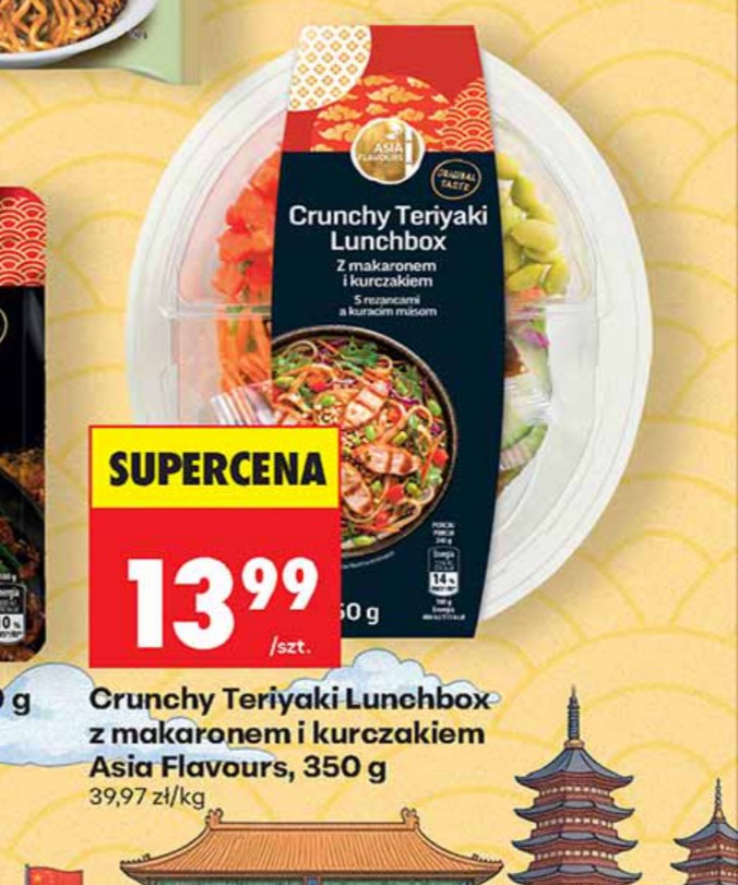Crunchy Teriyaki Lunchbox z makaronem i kurczakiem