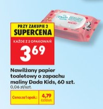 nawilżany papier toaletowy o zapachu maliny