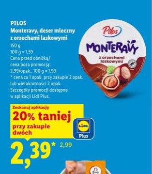 deser mleczny z orzechami laskowymi