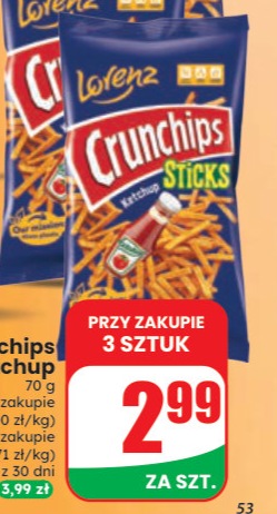 Chipsy Crunchips Sticks Ketchup