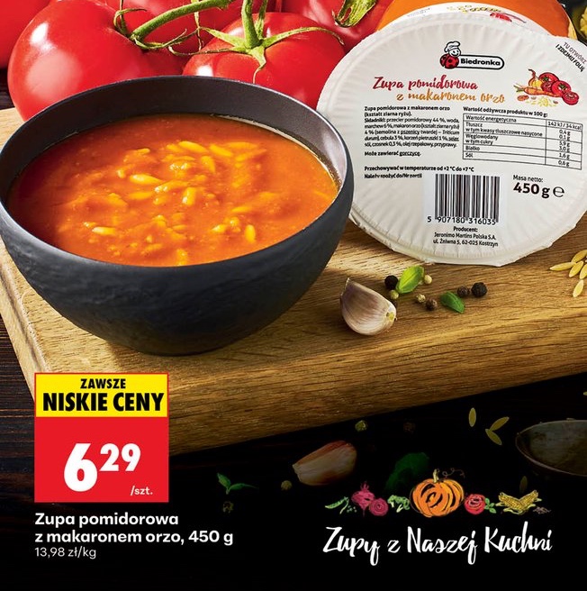 zupa pomidorowa z makaronem orzo