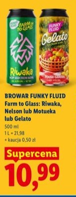 Piwo Nelson Sauvin, Riwaka, Motueka lub Gelato