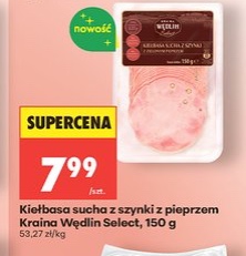 kiełbasa sucha z szynki z pieprzem