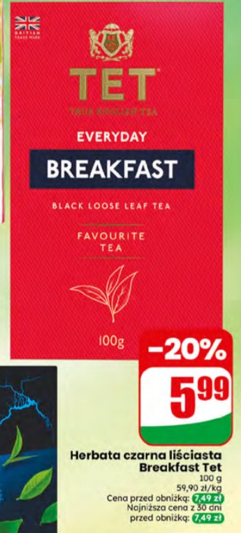 herbata czarna liściasta Breakfast