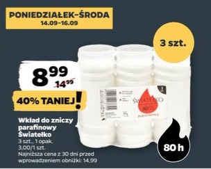 Wkład do zniczy parafinowy