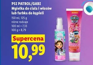 Mgiełka do ciała i włosów lub farbka do kąpieli