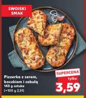 Pizzerka z serem, boczkiem i cebulą