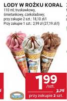 Lody w rożku