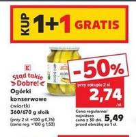 Ogórki konserwowe ćwiartki