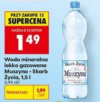 Woda mineralna lekko gazowana Muszyna Skarb Życia
