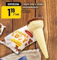 Ciepłe lody o smaku śmietankowym
