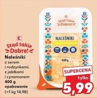 Naleśniki z serem i rodzynkami, z jabłkami i cynamonem