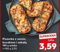 Pizzerka z serem, boczkiem i cebulą