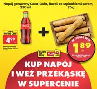 Zestaw napój gazowany cola 330ml + borek ze szpinakiem i serem 75g